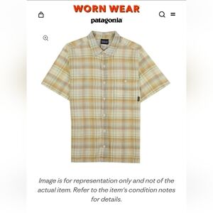 Patagonia Men's Casual Plaid Shirt 100% Cotton Size MEDIUM